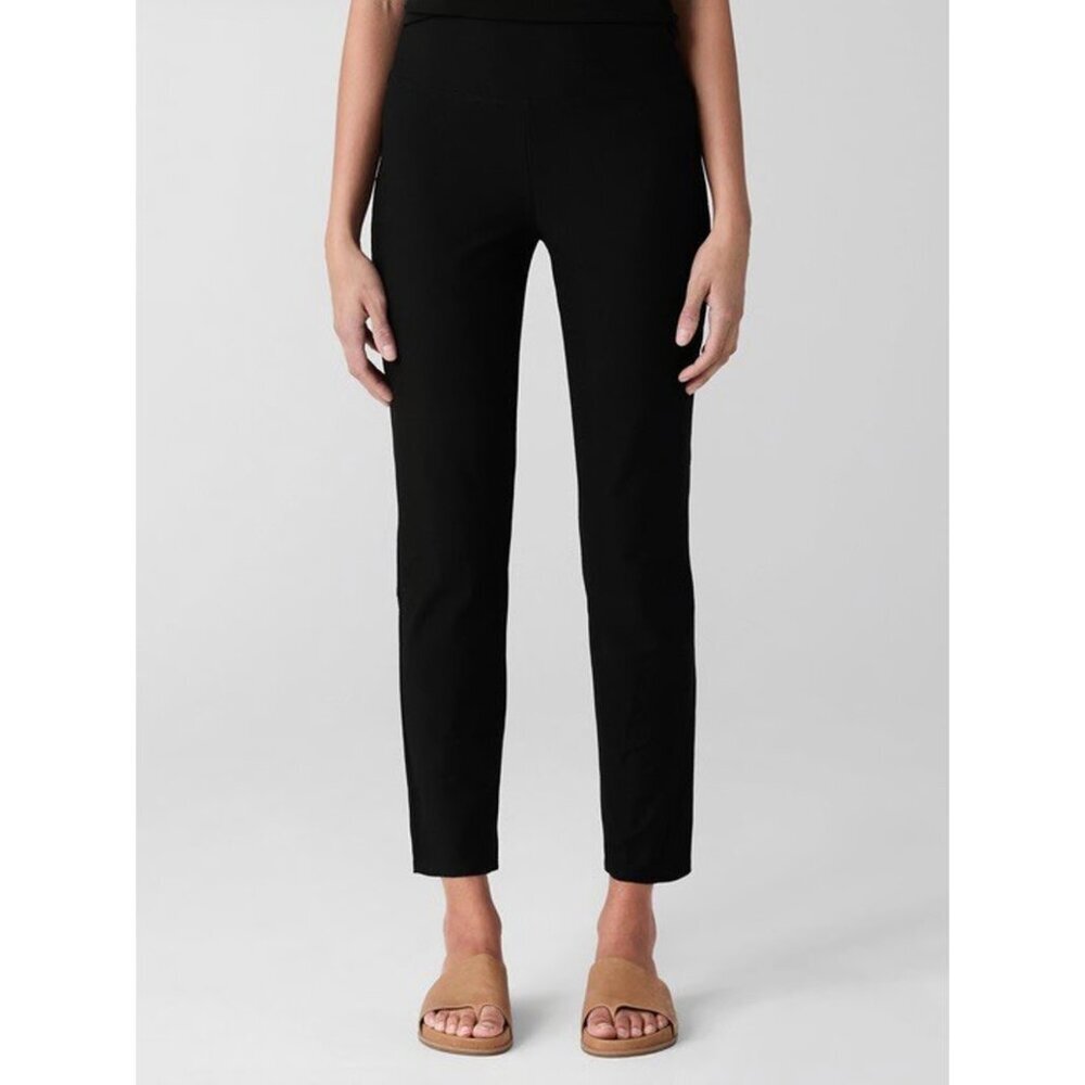 Eileen Fisher Womens Xsmall Ponte Pull On Black Pant